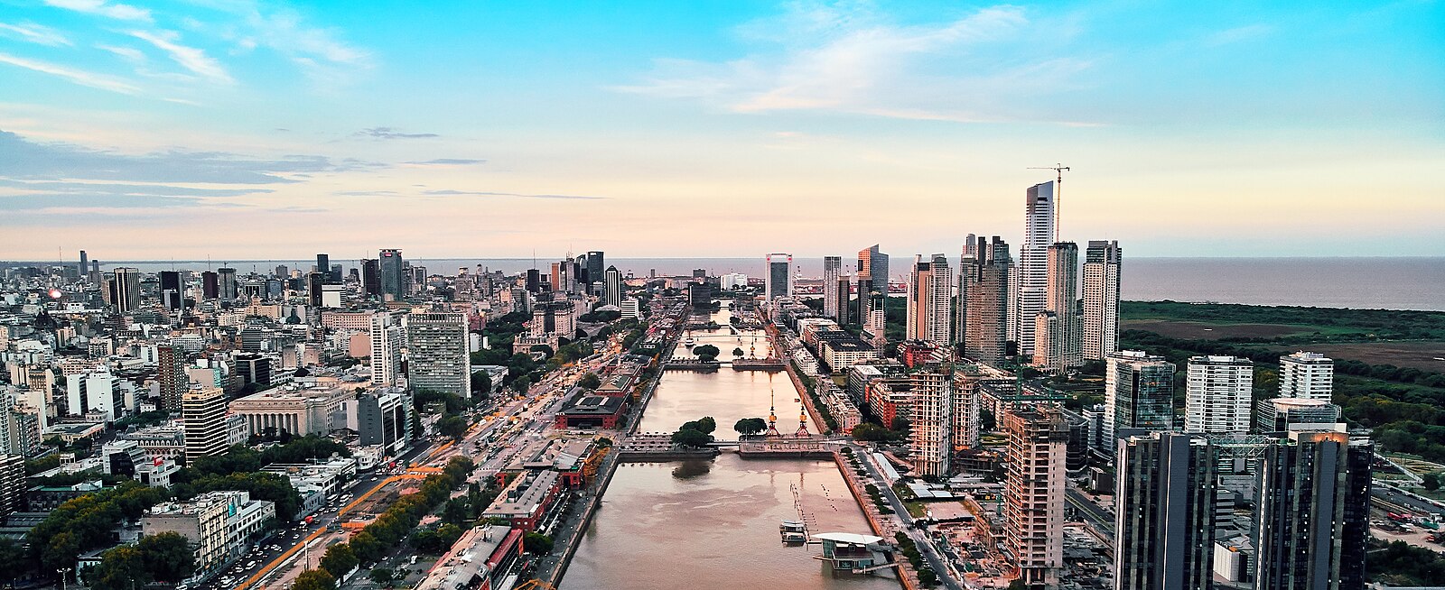 Puerto Madero waterfront skyline in Buenos Aires, Argentina