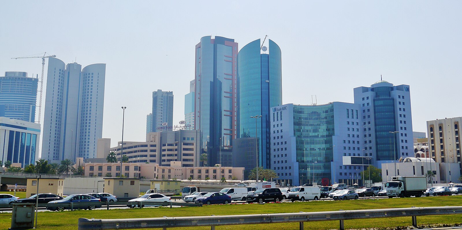 Manama skyline with financial district towers, Bahrain