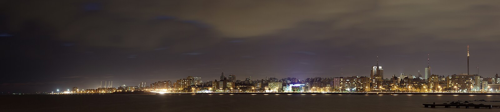 Panoramic skyline of Montevideo, Uruguay